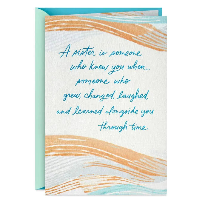 She'll Be a Part of You Always Sympathy Card for Loss of Sister