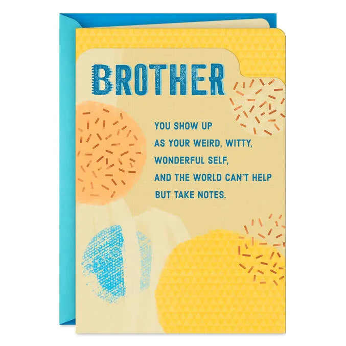 A True Original Birthday Card for Brother