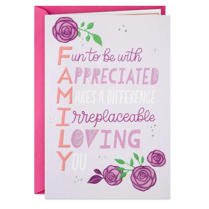 So Glad We're Family Birthday Card