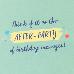 After-Party Funny Belated Birthday Card