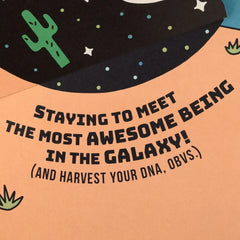 Aliens Here for the Cake Musical Pop-Up Birthday Card for Kids
