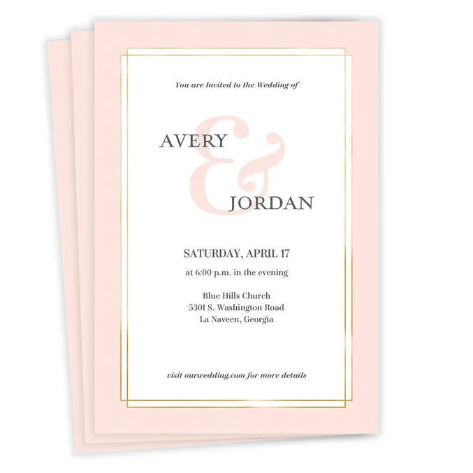 Modern Ampersand Wedding Invitation