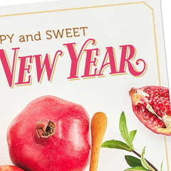 Apples, Pomegranates and Honey Rosh Hashanah Cards, Pack of 6