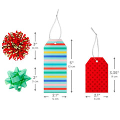 Bold and Bright 16-Pack Assortment Gift Trim Pack