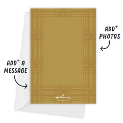 Arch on Green Plaid Flat New Year Photo Card