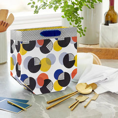 10.3" Vintage Patterned Circles Large Gift Bag