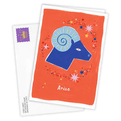 Bold and Bright Aries Zodiac Custom Card