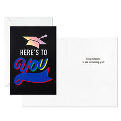 Assorted Bold and Iridescent Graduation Cards, Box of 36