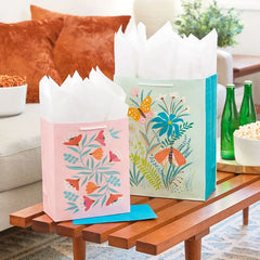 Assorted Floral and Solid 8-Pack Medium and Large Gift Bags