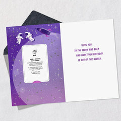 Love You to the Moon and Back Gift Card Greeting Romantic Birthday Card