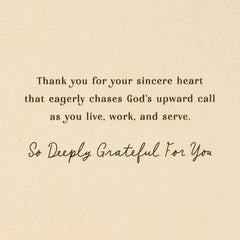So Deeply Grateful for You Clergy Appreciation Card for Pastor