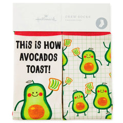 Avocado Toast Funny Crew Socks