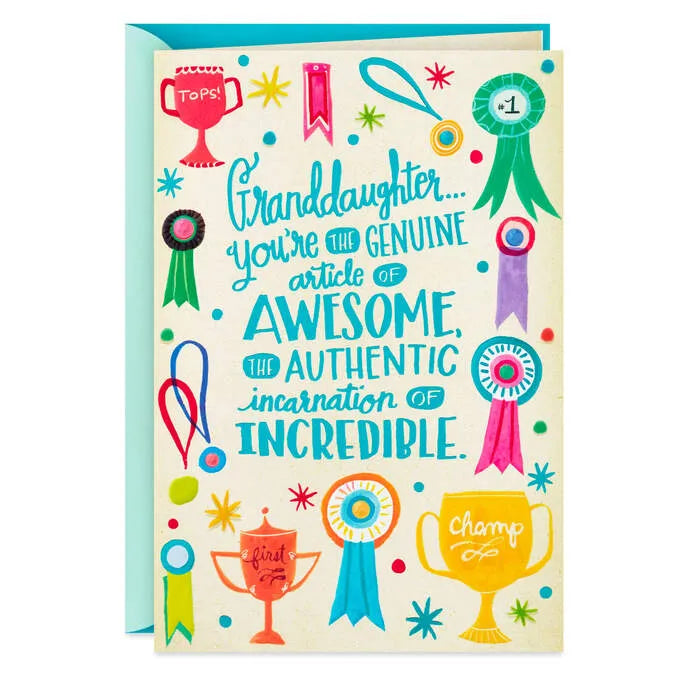 Awesome and Incredible Birthday Card for Granddaughter