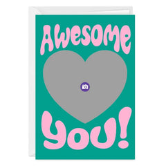Awesome You Heart Custom Birthday Card