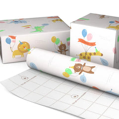 Baby Animals With Balloons Wrapping Paper Roll, 17.5 sq. ft.