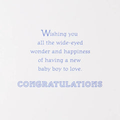 Little Wonder, Big Love New Baby Boy Card