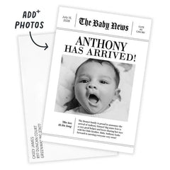 Baby News Flat Birth Announcement