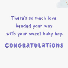 So Much Love Headed Your Way New Baby Boy Card
