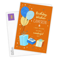 Wishes for a Wonderful Day Custom Birthday Card