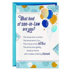 Loved Just Like a Son Birthday Card for Son-in-Law
