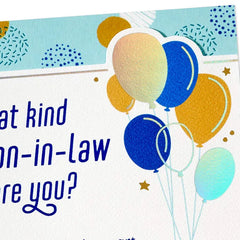 Loved Just Like a Son Birthday Card for Son-in-Law