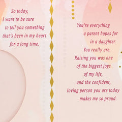 Raising You Was One of My Biggest Joys Birthday Card for Daughter