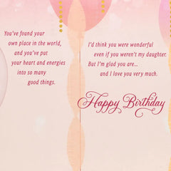 Raising You Was One of My Biggest Joys Birthday Card for Daughter