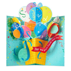 16" Fun Balloons Pop-Up Jumbo Birthday Card