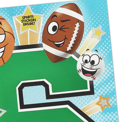 You're An Amazing Kid 6th Birthday Card With Sports Stickers