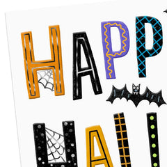 Bats, Spiders and Bones Halloween Card