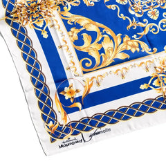 Sylvia Mollie Be Bold Blue and Gold Fashion Scarf