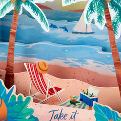 Have a Relaxing Day Beach Scene 3D Pop-Up Card