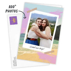 Beach Scene Instant-Photo Frame Blank Custom Card