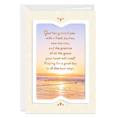 Seaside Sunrise Religious Custom Support Card