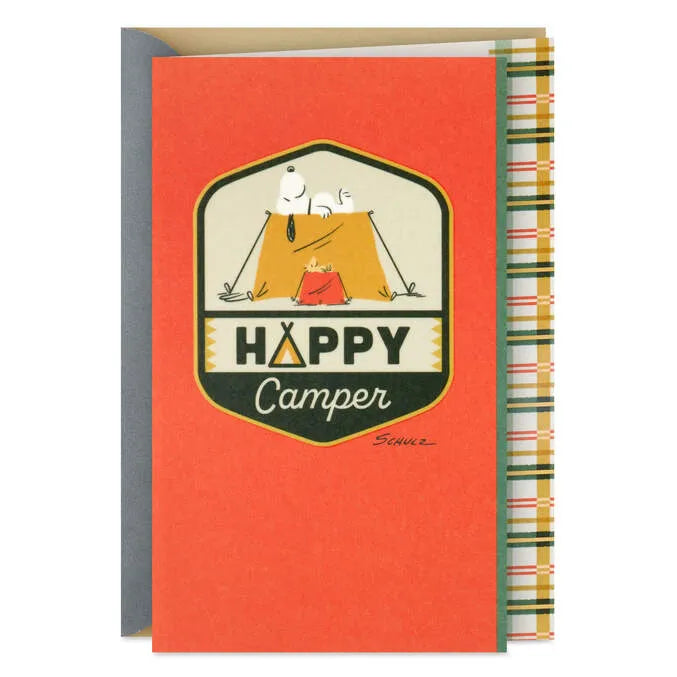 Peanuts® Beagle Scouts Snoopy Happy Camper Birthday Card