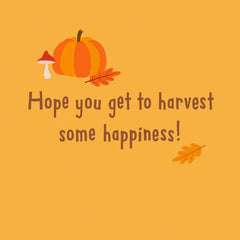 A Harvest of Happiness Thanksgiving Card for Kids