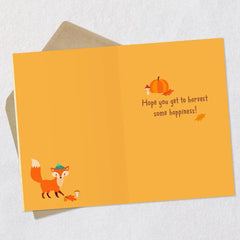 A Harvest of Happiness Thanksgiving Card for Kids