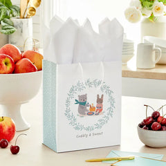 9.6" Bear and Bunny Medium Gift Bag