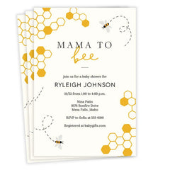 Mama to Bee Baby Shower Invitation