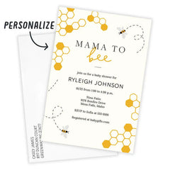 Mama to Bee Baby Shower Invitation