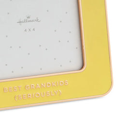 Best Grandkids Yellow Enamel Picture Frame, 4x4