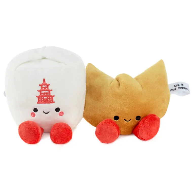 Better Together Takeout Box and Fortune Cookie Magnetic Plush Pair, 5"