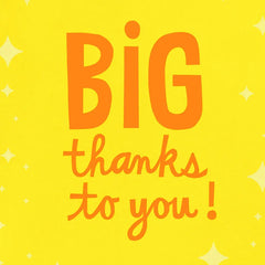 16" Big Thanks Jumbo Thank-You Card