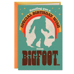 Bigfoot Funny Musical Birthday Card