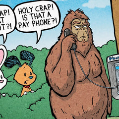 Bigfoot Pay Phone Funny Birthday Card