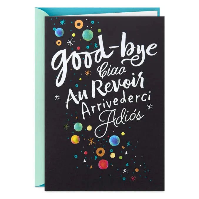 You'll Be Missed in Any Language Goodbye Card