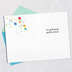 You'll Be Missed in Any Language Goodbye Card