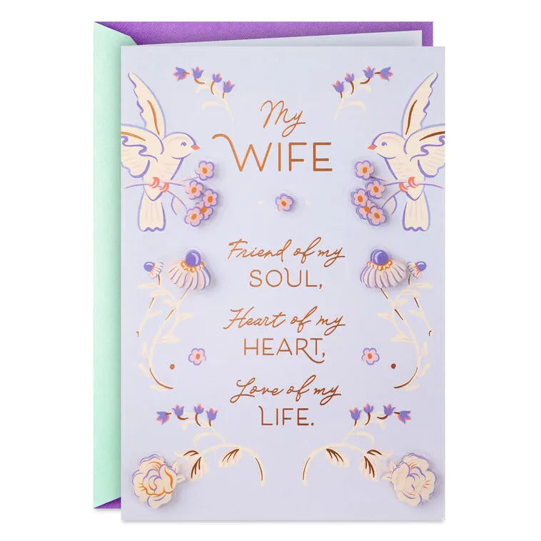 Celebrating You and a Lifetime of Love Romantic Birthday Card for Wife