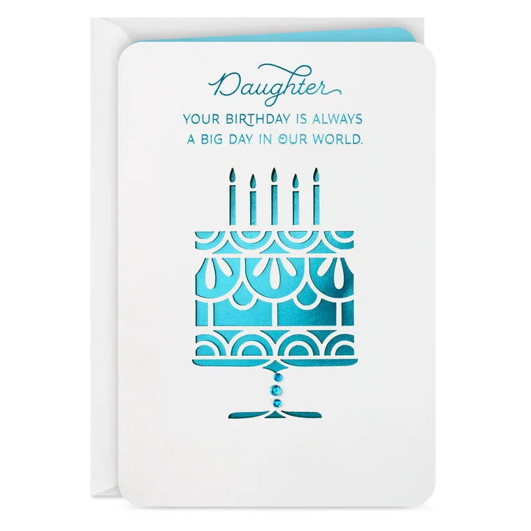 Always a Big Day in Our World Birthday Card for Daughter from Both
