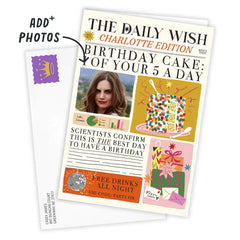 Birthday Cake News Custom Card